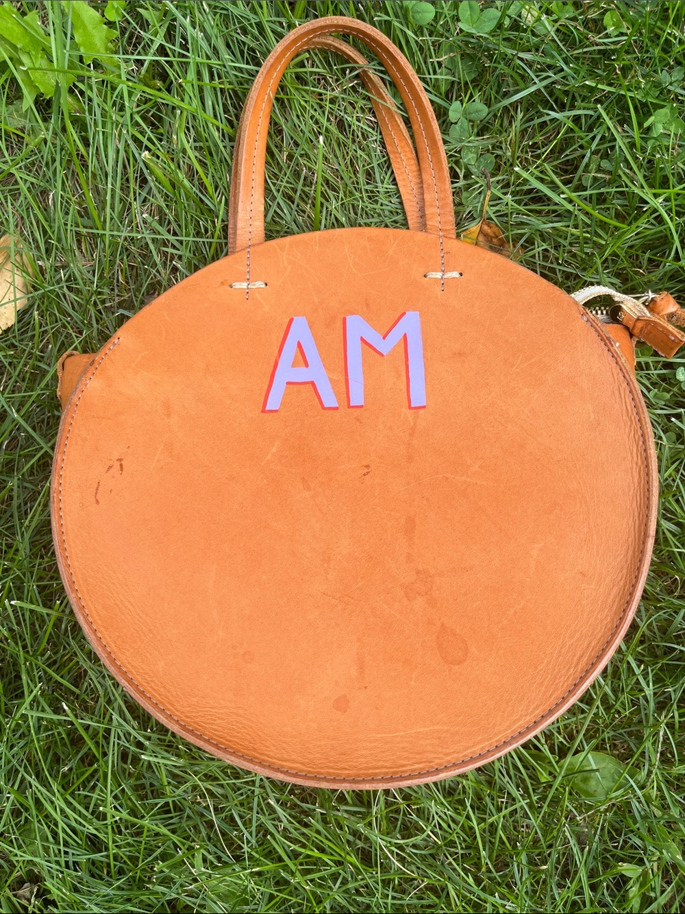 Clare V letter AM Leather Bag in brown- Women's Fashion - Picture 2 of 3